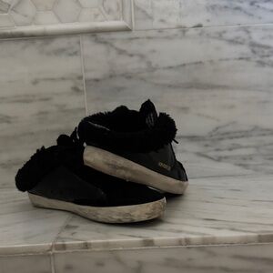Golden Goose Black Sneakers with White Sole